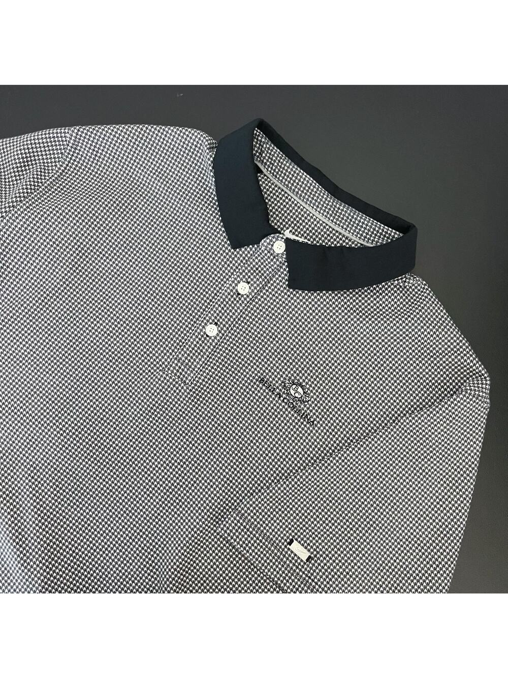 Nike Player Novelty Golf Polo Shirt Mens‎ XL Houndstooth Dri-Fit Bella Collina